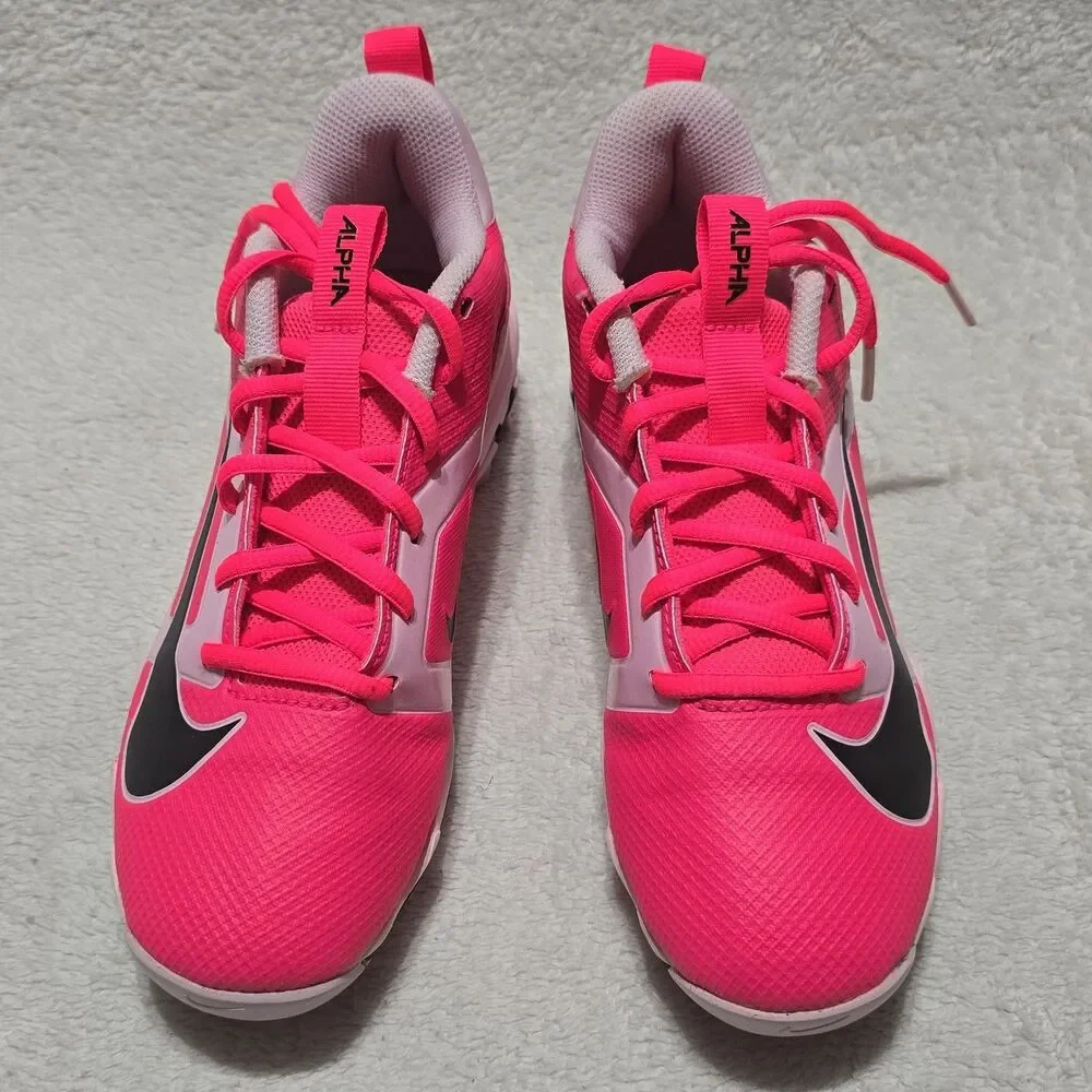 Nike Alpha Menace 4 Shark Youth 4.5 Football Cleats Racer Pink HJ4561-600 Unisex